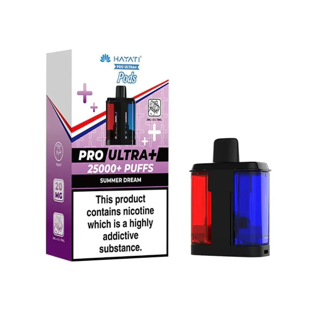 Hayati Pro Ultra Plus 25k Prefilled Pods Box of 5, Summer Dream Flavour