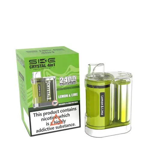 SKE Crystal 4 in 1 2400 Box of 5 – £28.00 | UK Wholesale Pods