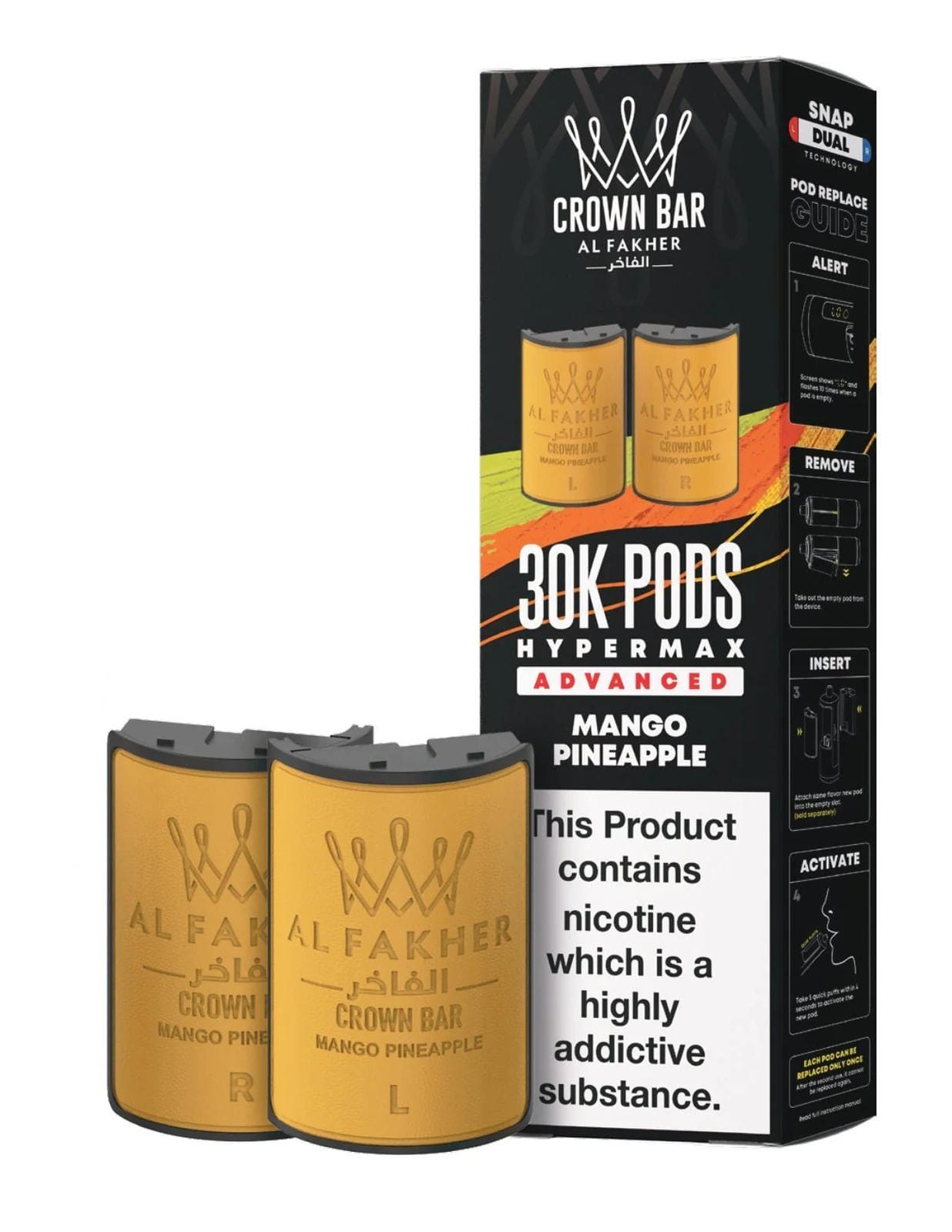 Al Fakher Crown Bar 30K Hypermax Refills Pods - Box of 5