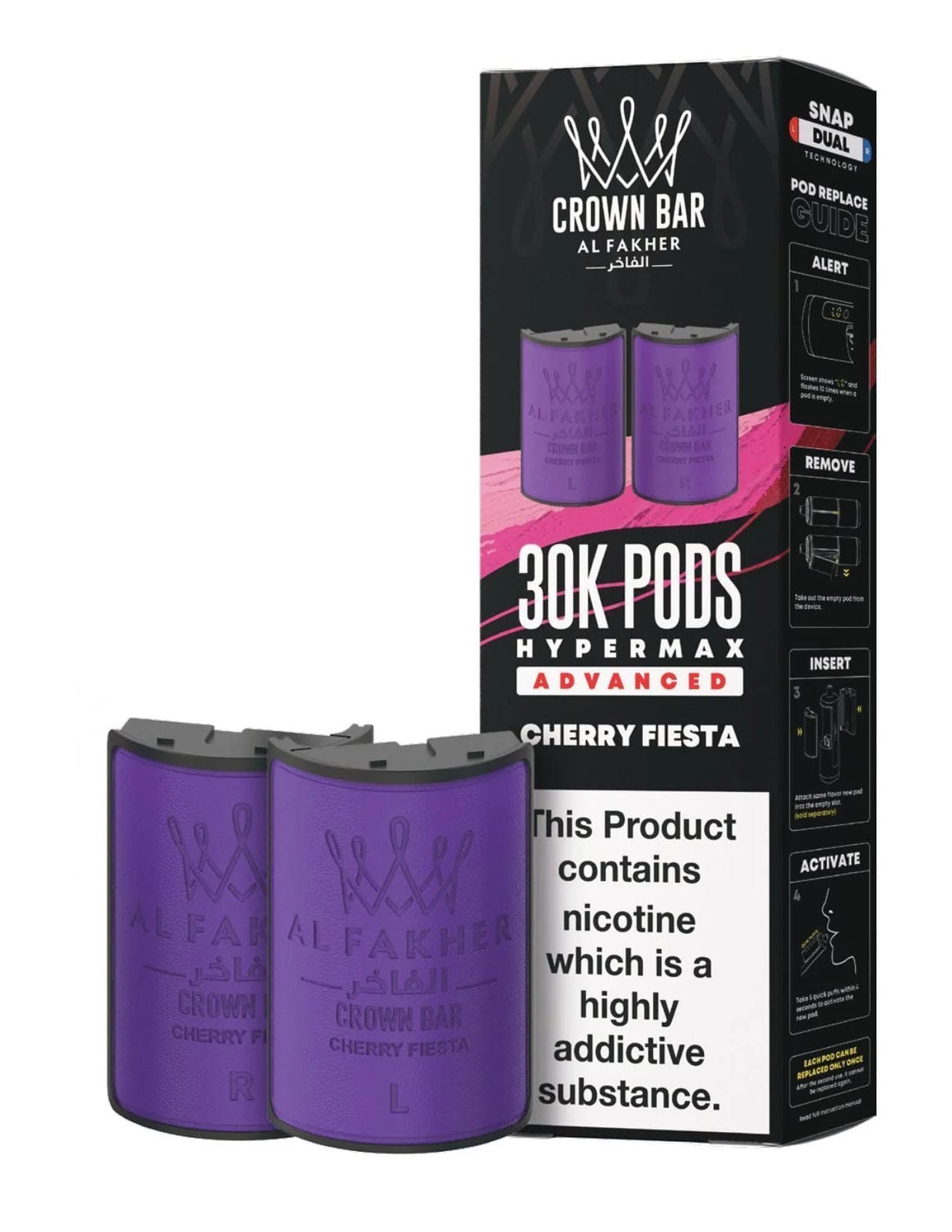 Al Fakher Crown Bar 30K Hypermax Refills Pods - Box of 5