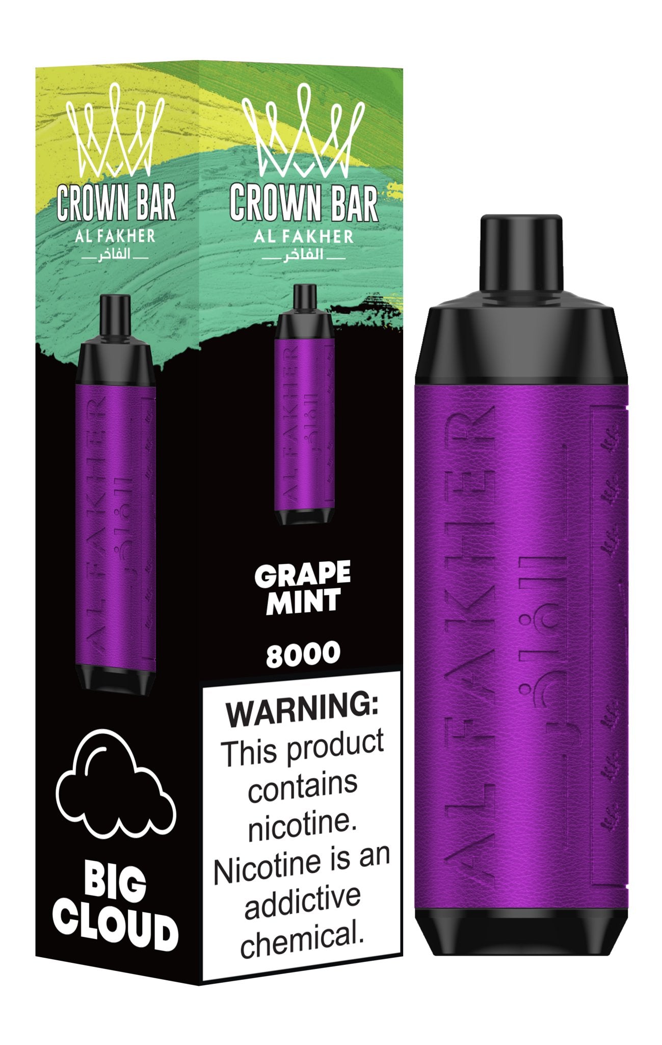 Al Fakher Crown Bar 8000 Puffs Pre-Filled Vape - Box of 10