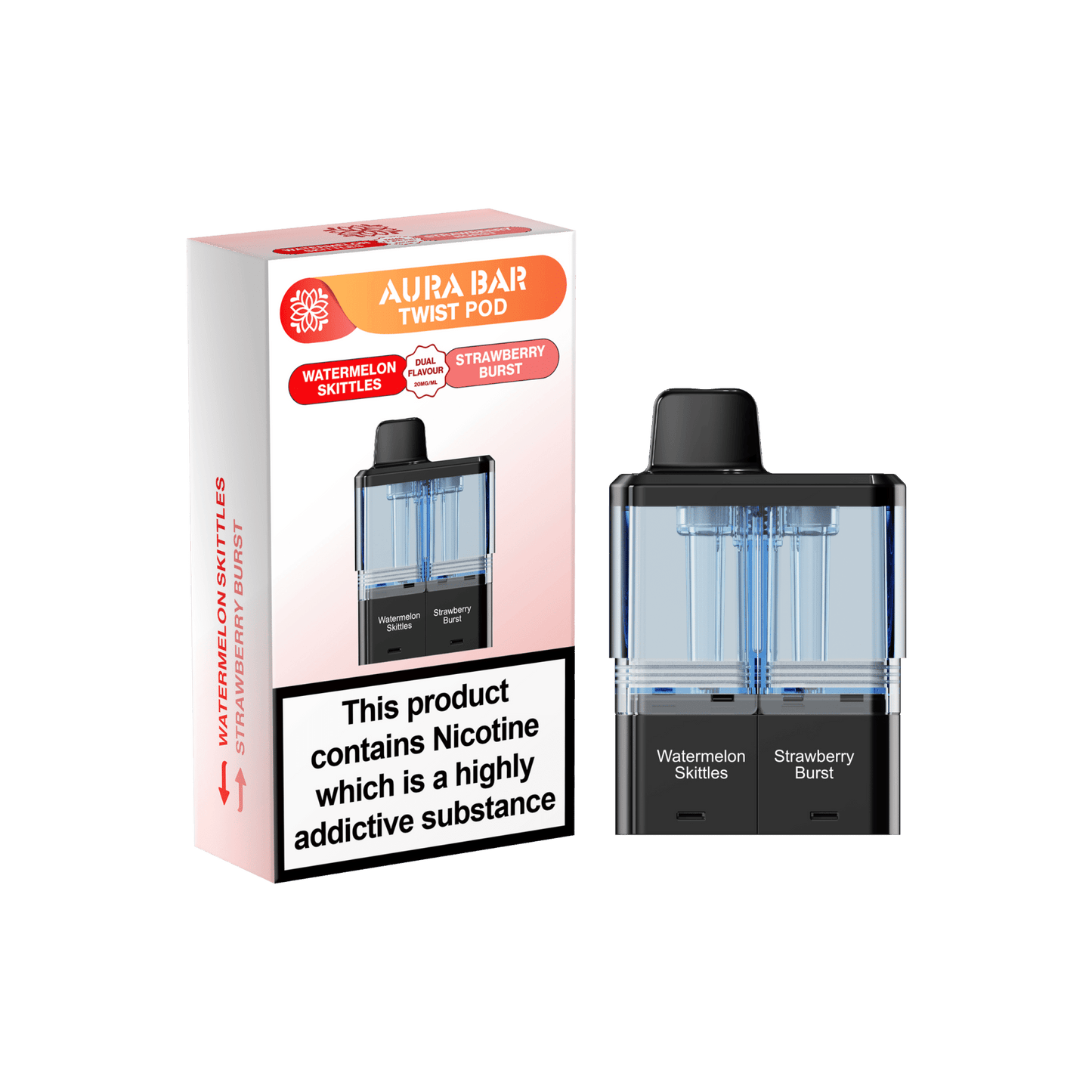 Aura Bar Twist 40k Replacement Pods - Pack of 5 Available In Dual Flavour