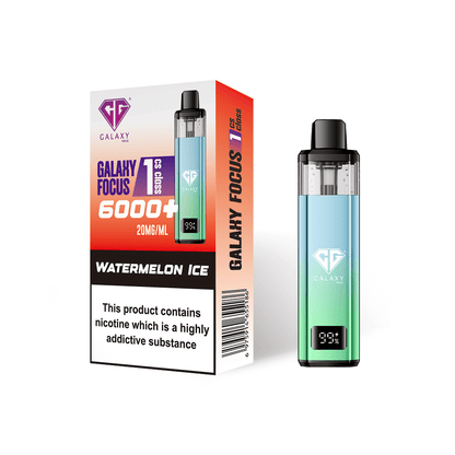 Crystal Galaxy Focus 6000 Vape Kit Box of 5 - Watermelon Ice - vapeukwholesale
