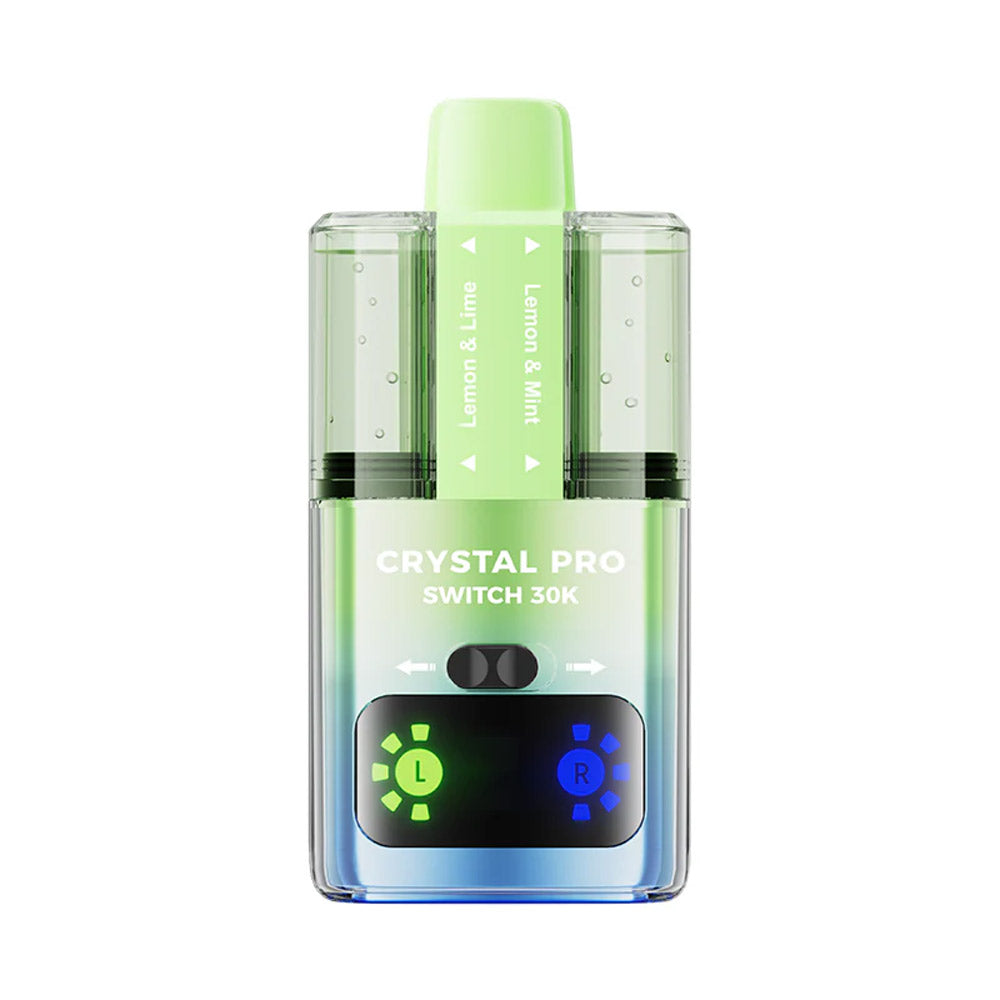 Crystal Pro Switch 30K Puffs Prefilled Pod Kit Box of 5, Lemon Lime, Leon Mint Flavour