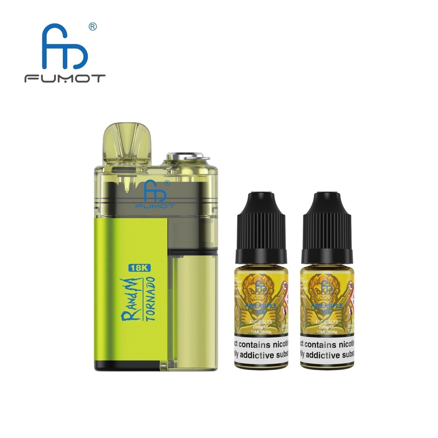 Fumot RandM Tornado 18000 Pre-Filled Pod Kit - Box of 5 in Pineapple Ice Flavour at wholesale