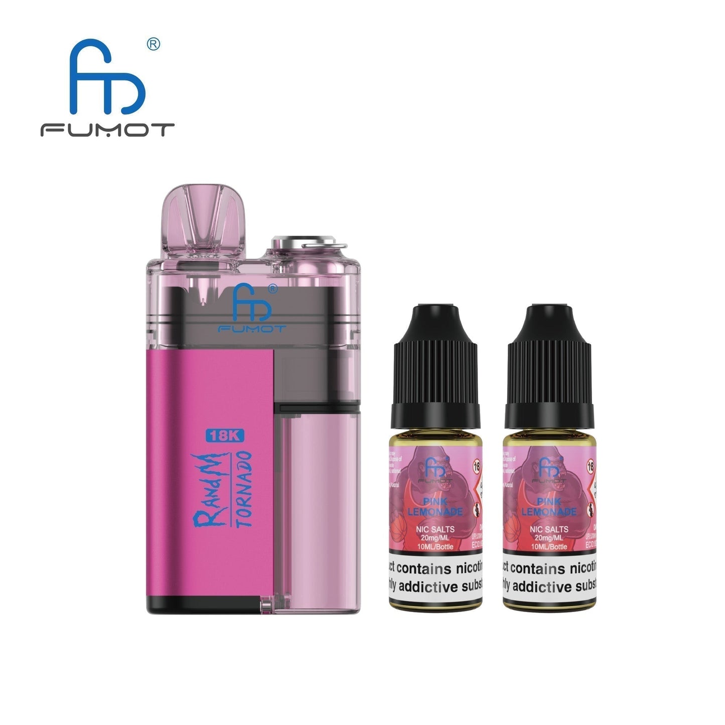 Fumot RandM Tornado 18000 Pre-Filled Pod Kit - Box of 5 in Pink Lemonade Flavour at wholesale