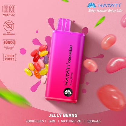 Hayati Duo Mesh 7000 Puffs Disposable Vape - Box of 10 - Flavour