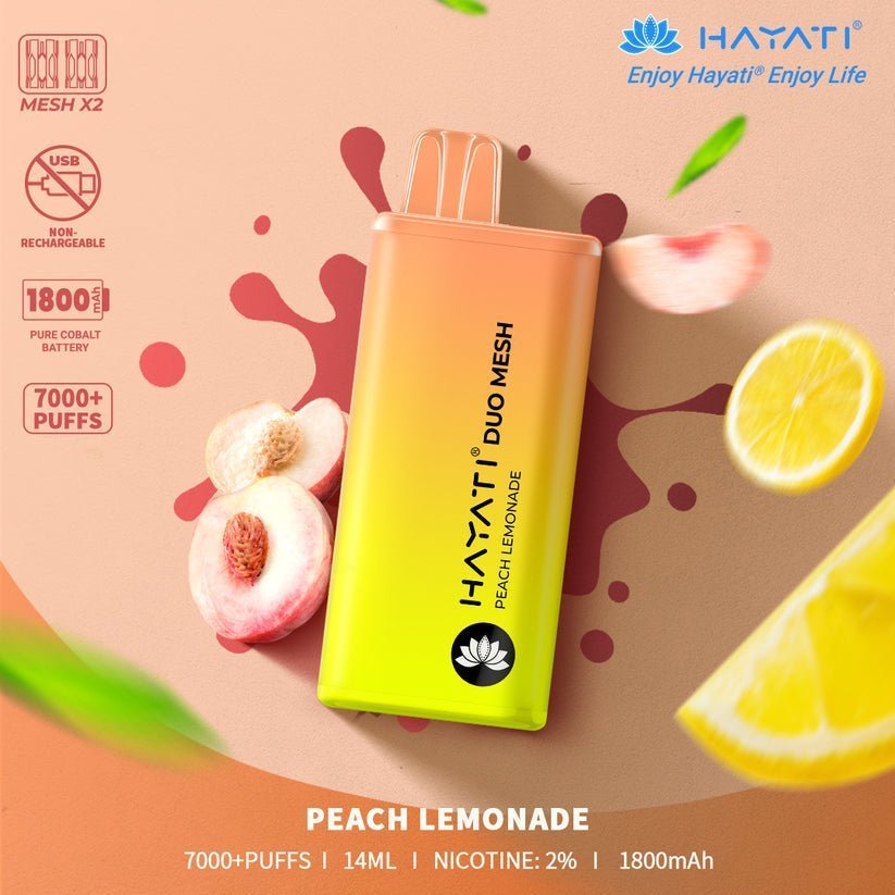 Hayati Duo Mesh 7000 Puffs Disposable Vape - Box of 10 - Flavour