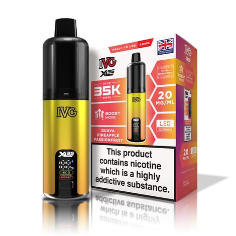 IVG XL 35K Puff Prefilled Pod Vape Kit - Box of 5 Available In Guava Pineapple Passionfruit Flavour