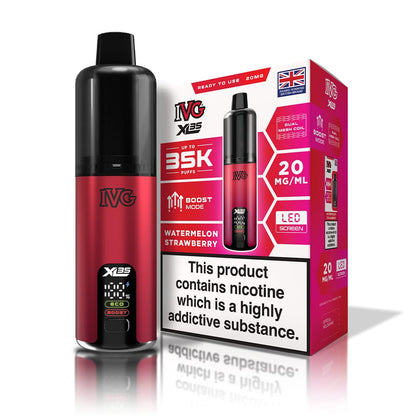IVG XL 35K Puff Prefilled Pod Vape Kit - Box of 5 Available In Watermelon Strawberry Flavour