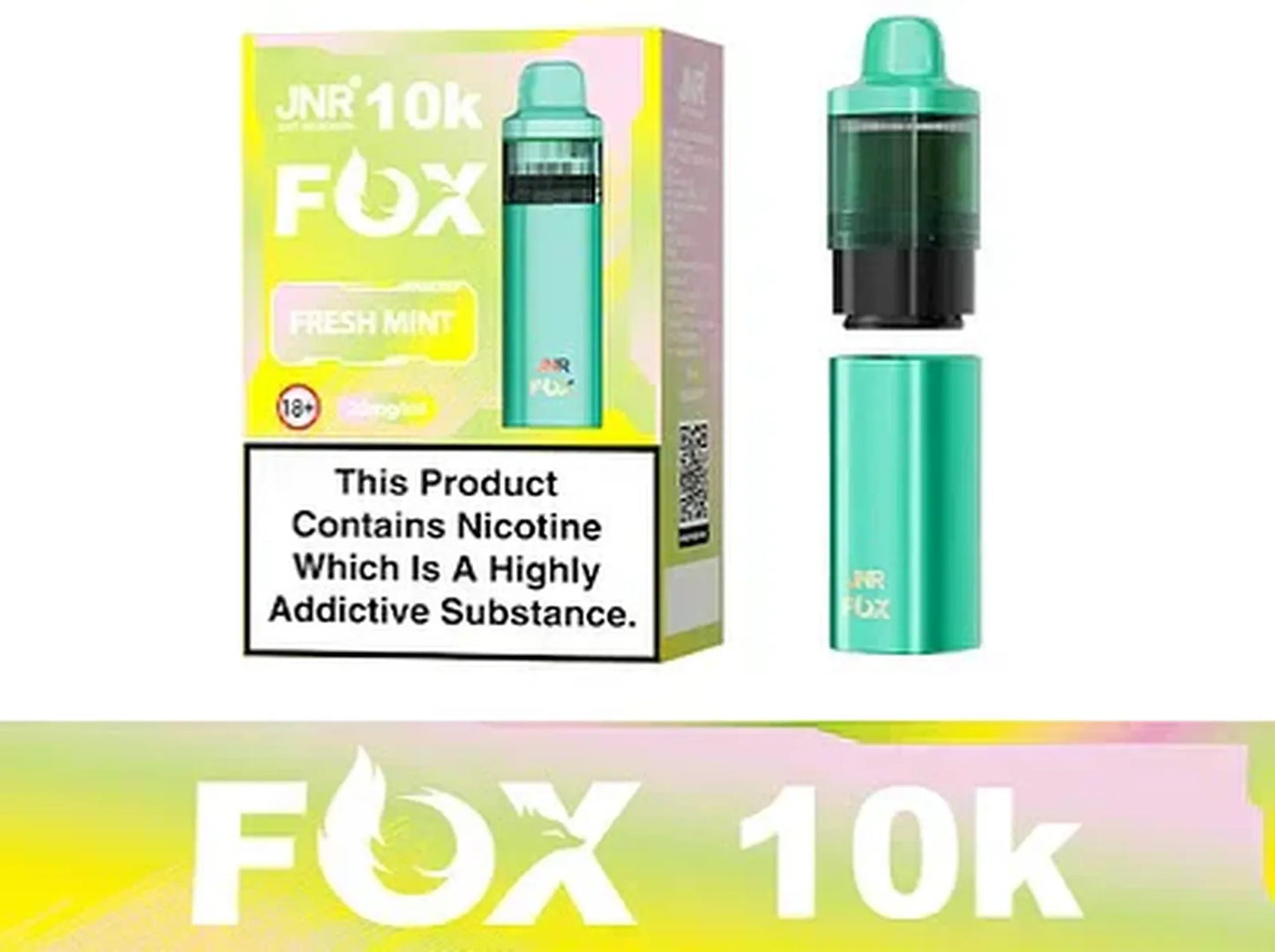 JNR Fox 10K Puffs Prefilled Pod Vape Kit - Box Of 5