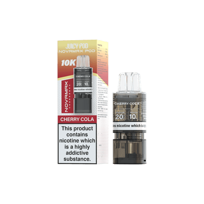 Juicy Pod Novamax 10k Replacement Pods, Cherry Cola Flavour