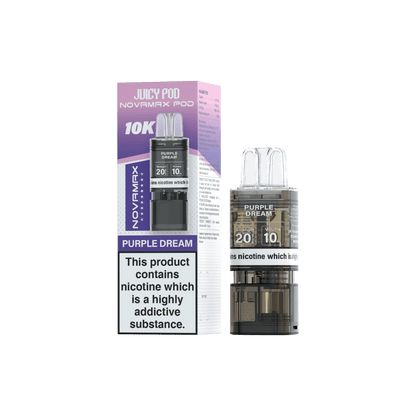 Juicy Pod Novamax 10k Replacement Pods, Purple Dream Flavour