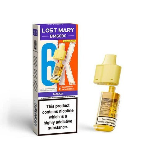 Lost Mary BM6000 Prefilled Pods Pack of 5 - Available In Mango Flavour 