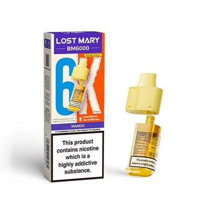 Lost Mary BM6000 Prefilled Pods Pack of 5 - Available In Mango Flavour 