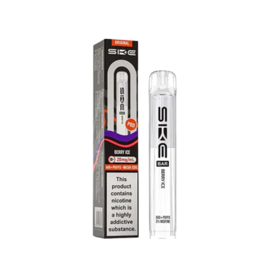 SKE Bar 600 Prefilled Pod box of 10 in Berry Ice at UK Vaper Wholesale