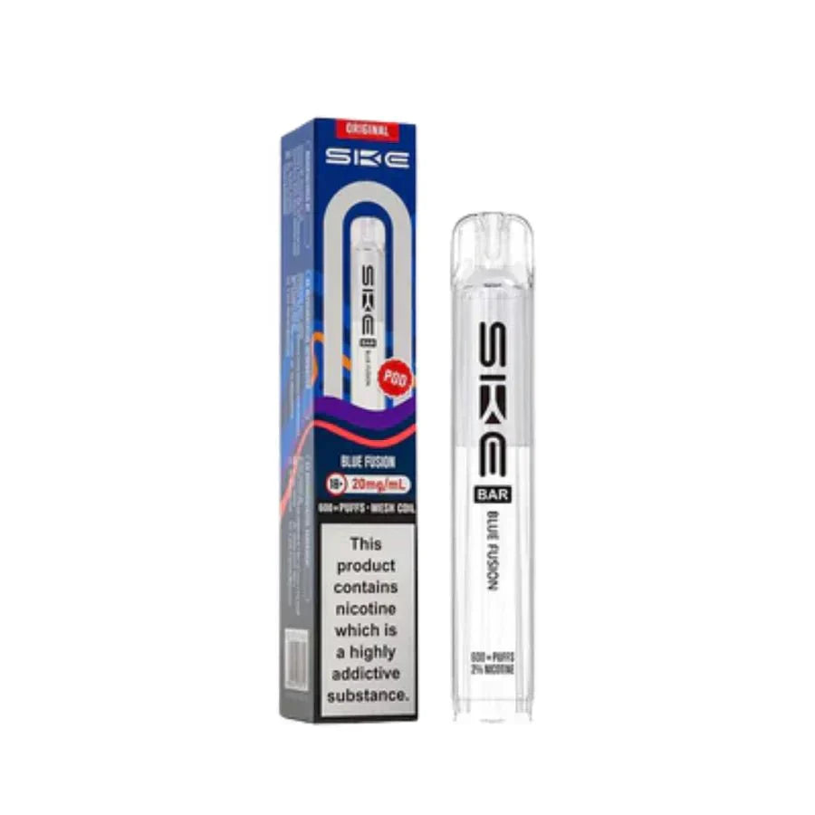 SKE Bar 600 Prefilled Pod box of 10 in Blue Fusion at UK Vaper Wholesale