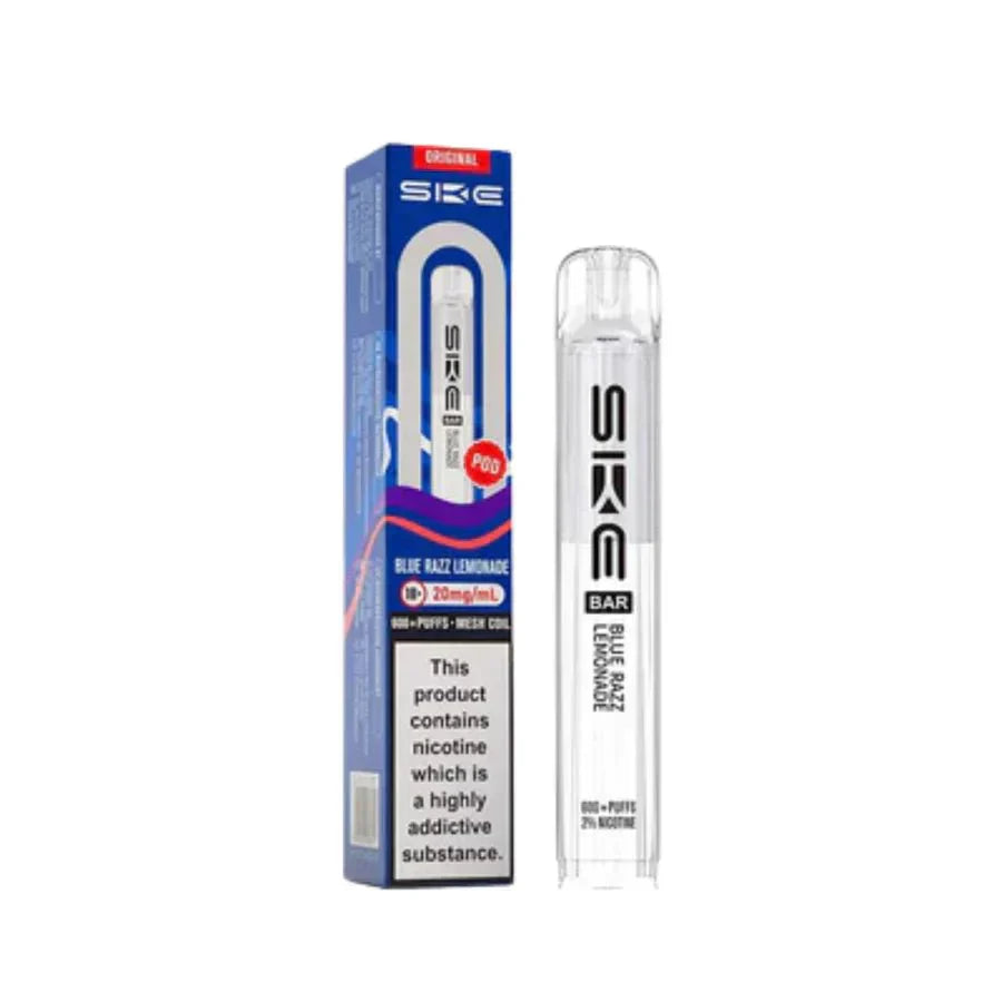 SKE Bar 600 Prefilled Pod box of 10 in Blue Razz Lemonade at UK Vaper Wholesale