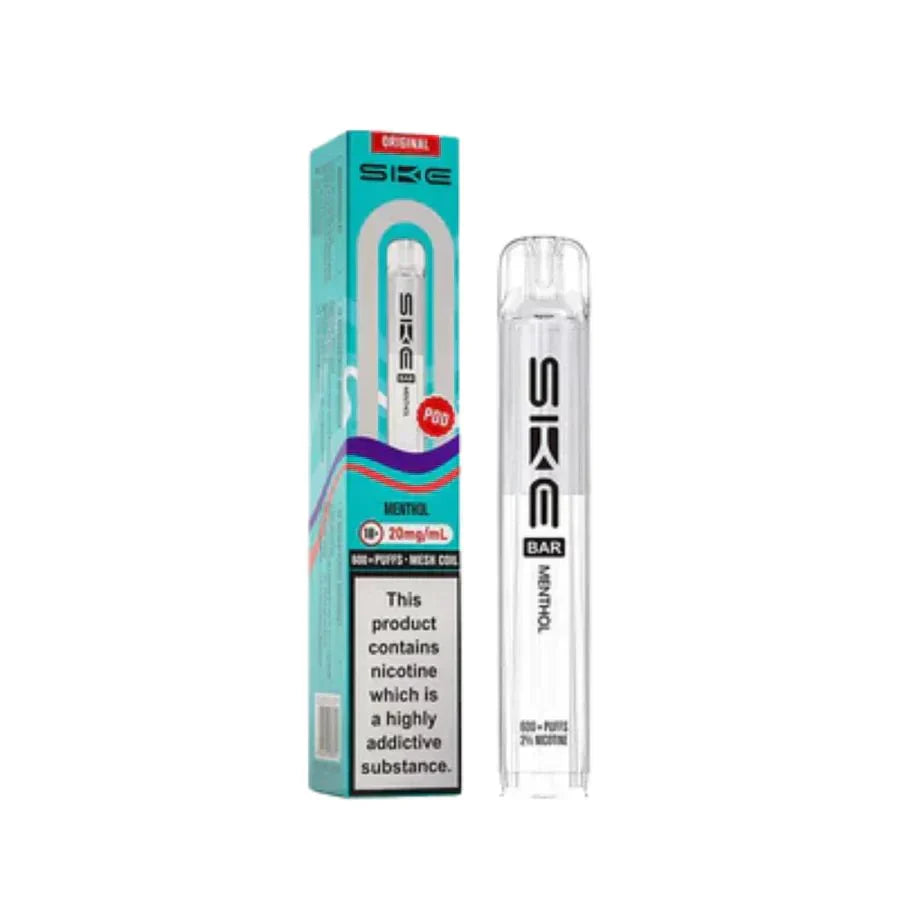 SKE Bar 600 Prefilled Pod box of 10 in Menthol at UK Vaper Wholesale