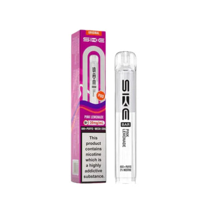 SKE Bar 600 Prefilled Pod box of 10 in Pink Lemonade at UK Vaper Wholesale