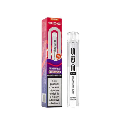 SKE Bar 600 Prefilled Pod box of 10 in Strawberry Blast at UK Vaper Wholesale