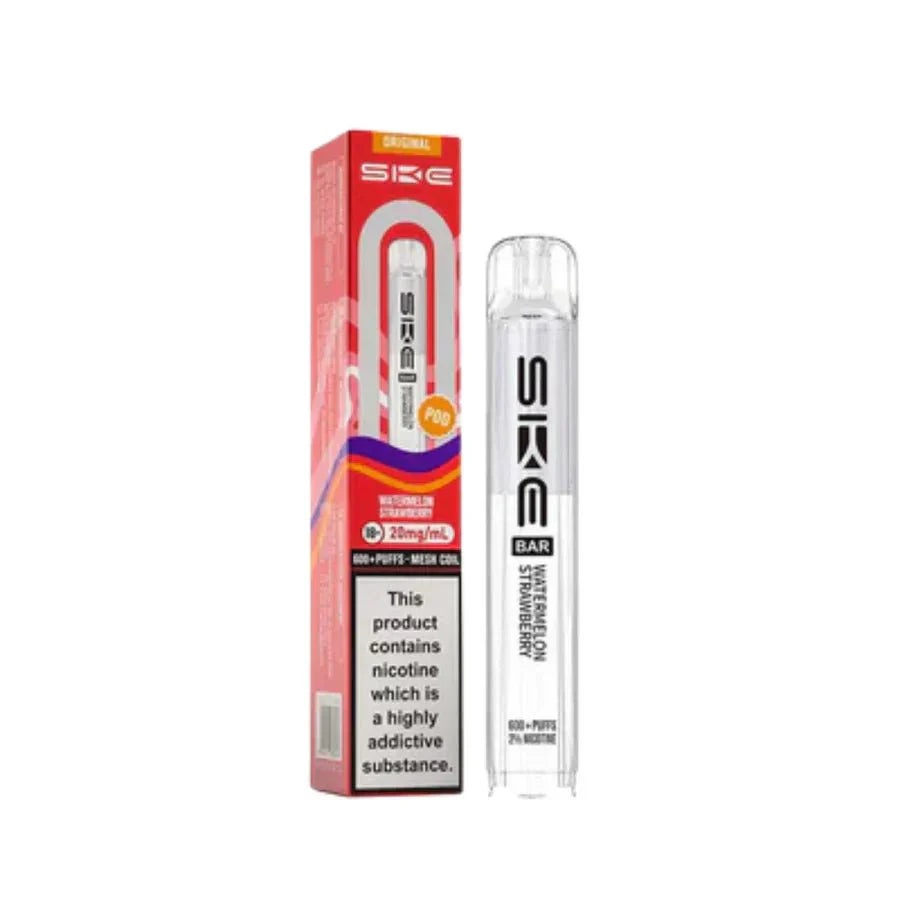 SKE Bar 600 Prefilled Pod box of 10 in Watermelon Strawberry at UK Vaper Wholesale