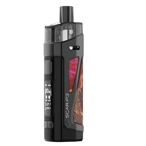 Smok Scar P3 Pod Kit, Red Stablizing Wood Color