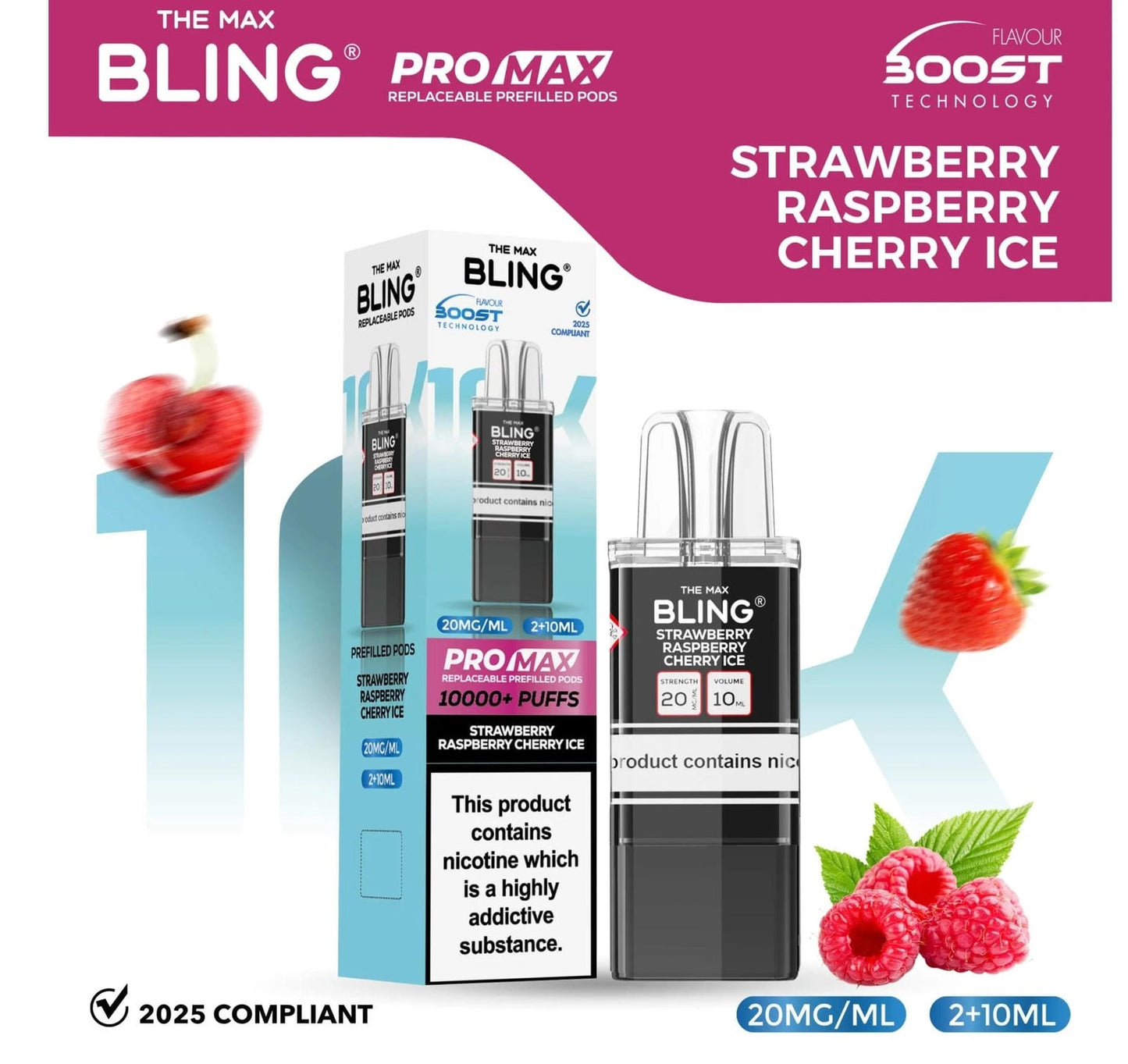 The Bling 10K Pro Max Replacement Prefilled Pods - Box of 5